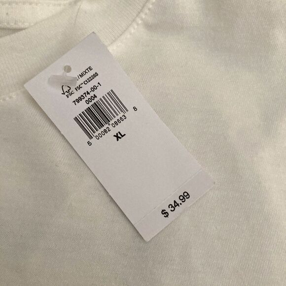 Banana Republic Safari Pocket Tee Mens XL Iguana Map White Logo Lizard Reptile - Picture 6 of 13